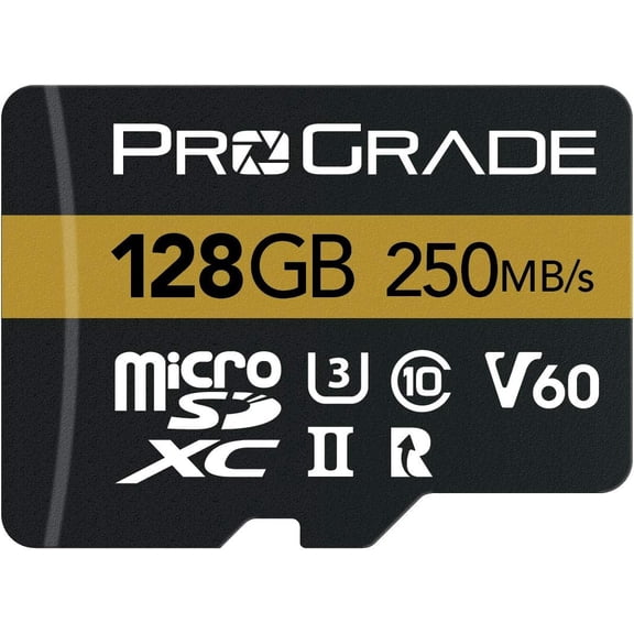 microSD Card V60 (128GB) - Tested for Full-Size SD Card Devices | Up to 250MB/s Read, 130MB/s Write by
