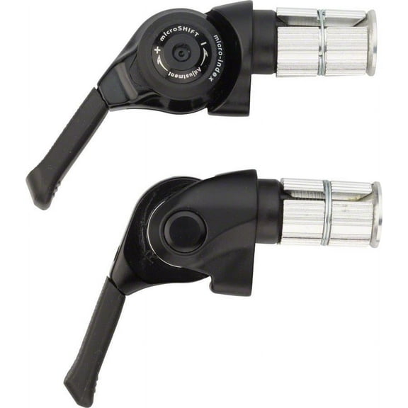 microSHIFT Bar End Shifter Set, 10-Speed Mountain, Double/Triple, Shimano Comp.
