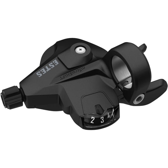 microSHIFT Estes Thumb Tap Shifter - Left, 8-Speed, Optical Gear Indicator, Black