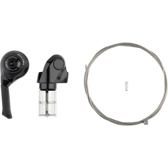 microSHIFT Left Bar End Shifter - For Mountain Pull Doubles and Triples Shimano