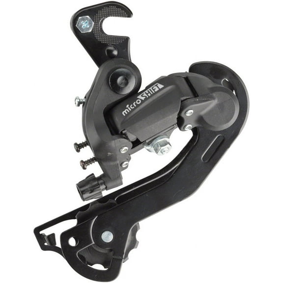 microSHIFT M21 Rear Derailleur - 6,7 Speed, Long Cage, Dropout Claw Hanger, Black