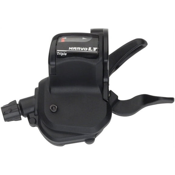 microSHIFT MarvoLT Left Trigger Shifter, Triple, Steel Lever, Gear Indicator