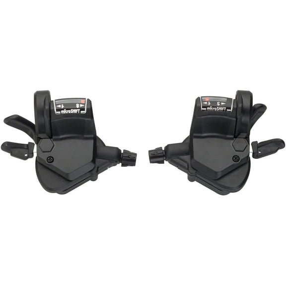 microSHIFT Mezzo Thumb-Tap Shifter Set, 8-Speed, Triple, Optical Gear Indicator, Compatible with Shimano Compatible