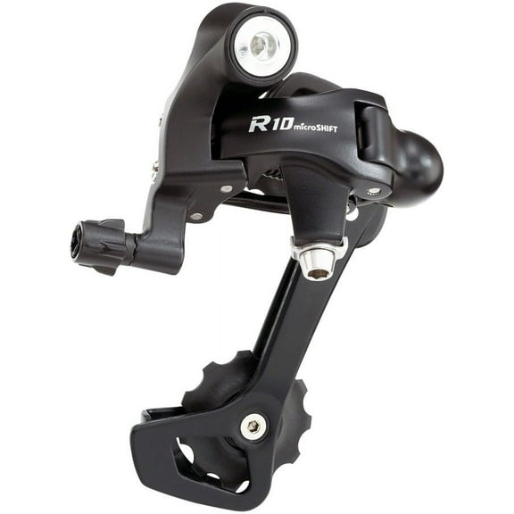 microSHIFT R10 Rear Derailleur - 10 Speed, Long Cage, Shimano Compatible, Black