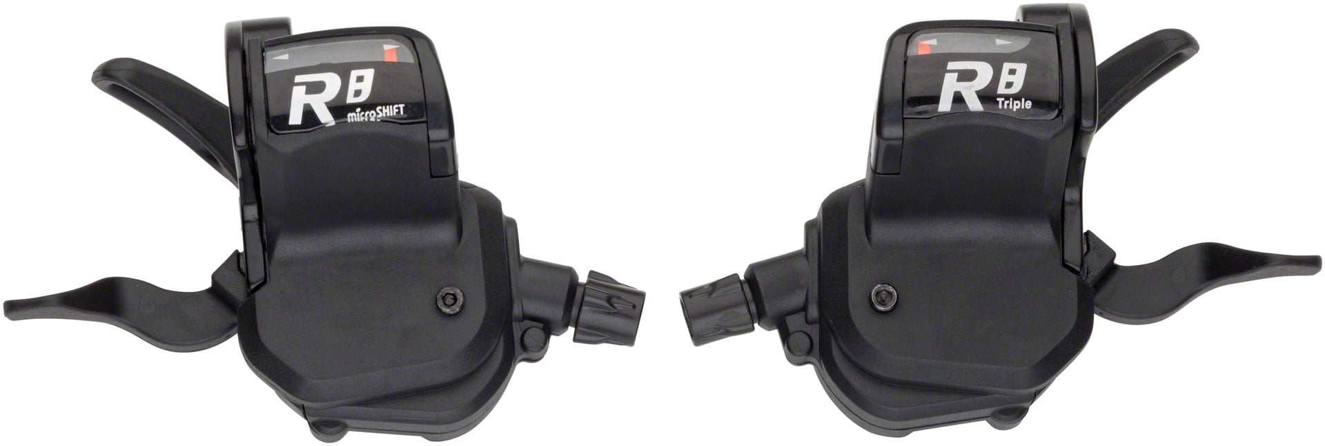 MicroShift R8 Drop Bar Shift Lever Set 1 x 8-Speed, Shimano Compatible | Tree Fort Bikes MicroShift R8 Drop Bar Shift Lever Set 1 x 8-Speed, Shimano Compatible | Tree Fort Bikes