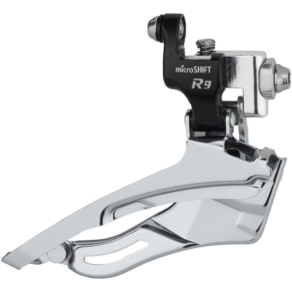 microSHIFT R9-F Triple Front Derailleur - 9-Speed, Triple, For 50/39/30 Rings, Braze-On, Shimano Road Compatible