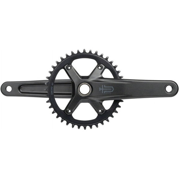 microSHIFT Sword 1x Crankset - 165mm, 10-Speed, 40t, 110 Asym BCD, 24mm Spindle, Black