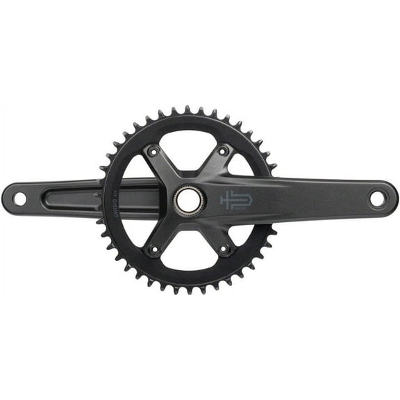 microSHIFT Sword 1x Crankset - 165mm, 10-Speed, 42t, 110 Asym BCD, 24mm Spindle, Black