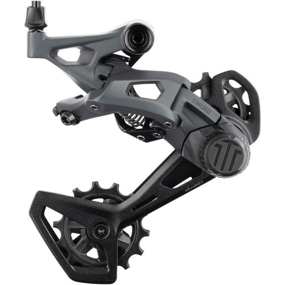microSHIFT Sword Rear Derailleur - 10-Speed, Long Cage, Compatible with Sword 2x, Gray