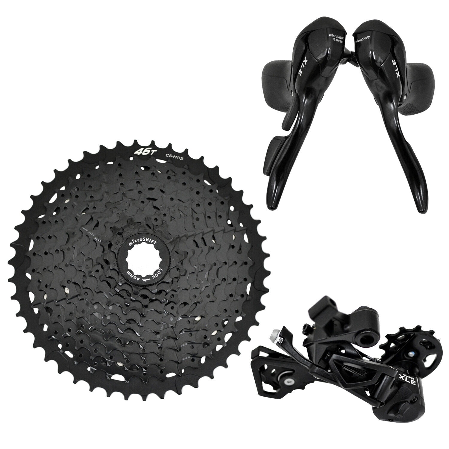 microSHIFT XLE 1x11 Speed Gravel MTB Groupset Kit #MIS2774 - Walmart.com