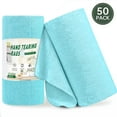 thumbnail image 1 of Microfiber Cleaning Cloth Rolls, 50 Packs Reusable Tear Away Dish Towels 11.8" x 11.8", Scratch Free Cleaning Supplies, Ultra Absorbent Quick Drying Microfiber Cleaning Rags for Car Kitchen House, 1 of 7