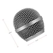 microphone grille silver Mesh Microphone Grille Mic Replacement Ball Head Compatible with /SM58S/SM58LC/BETA58/BETA58A/SA-M30/SV100/UT2/PGX24/SLX4 Microphones