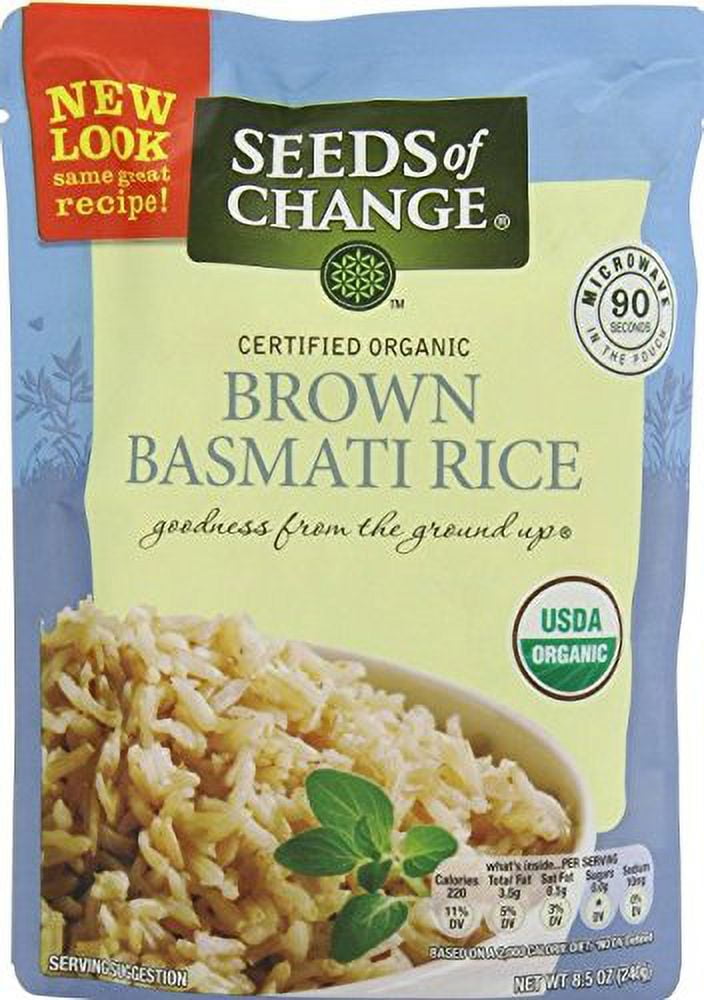 microwavable rice, whole grain brown basmati rice, 8.5ounce (pack of 6