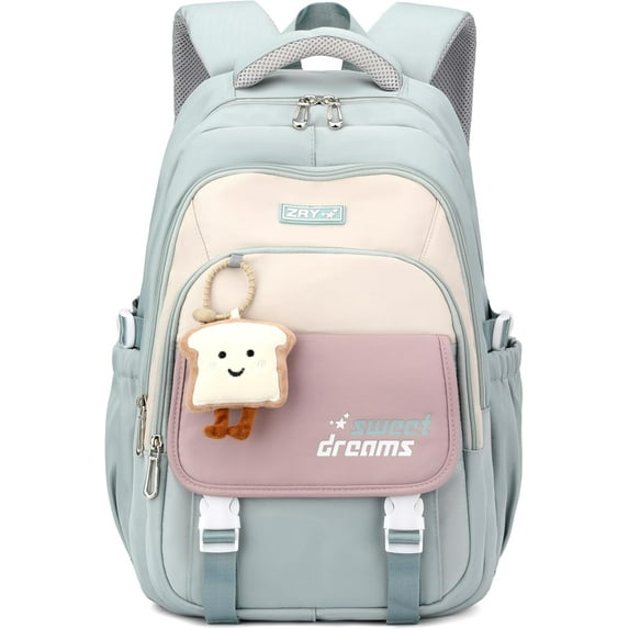 middle high school backpack, cute elementary bookbag college student laptop backpack teen travel daypack