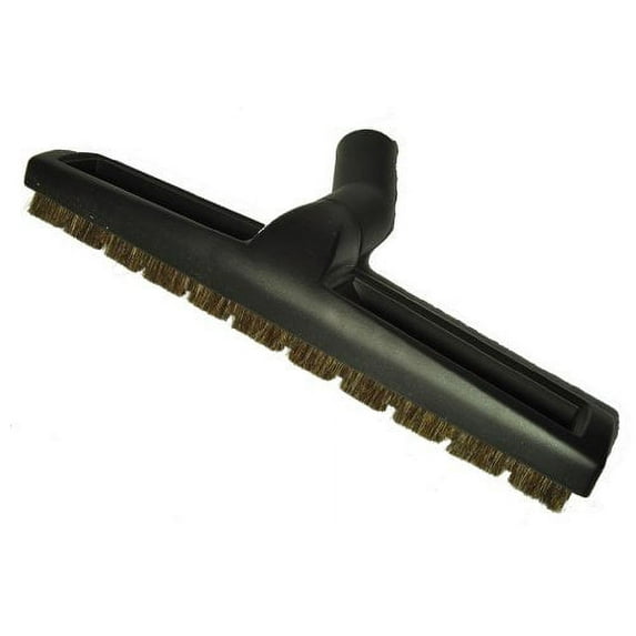 miele 12" floor brush, zvac generic brand, designed to fit miele canister vacuum cleaners, floor brush is black, 12" width, with horse hair bristles zvac part number zvacmielebft