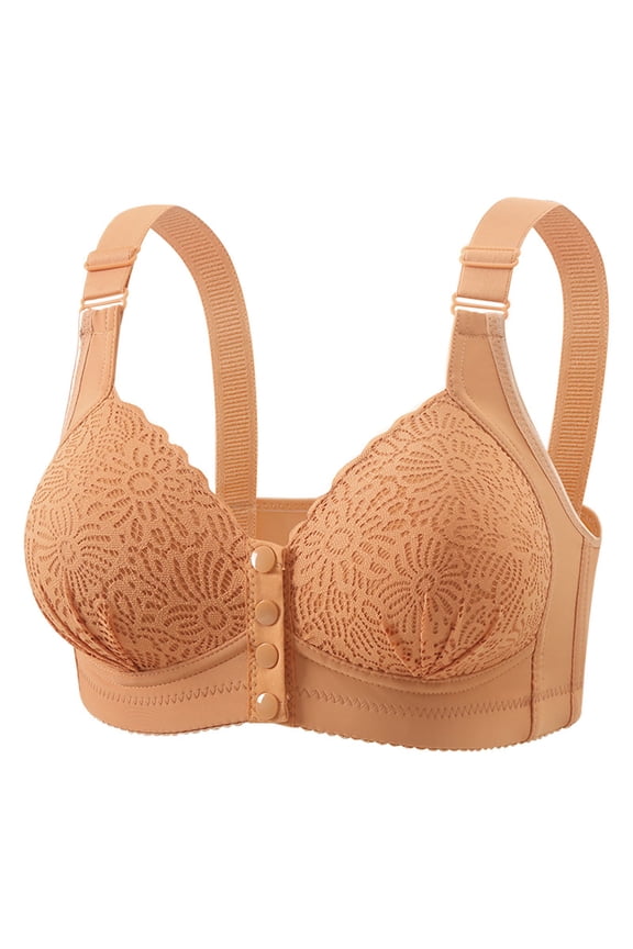 Bralettes for Women Strapless Push Up Bra Fashion Women's Solid Color Lifting Gathering Folding Sagging Bra Lingerie for Women Daily Bra Coffee XL