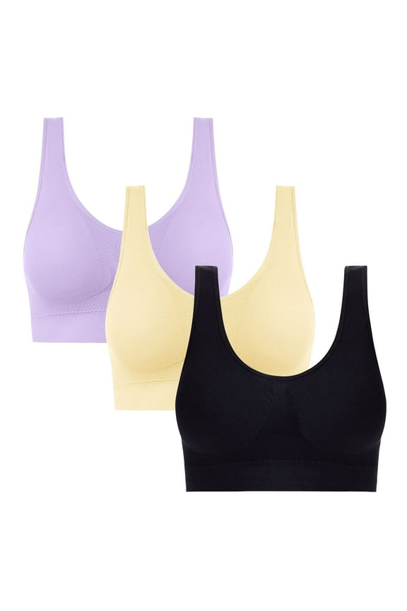 Bralettes for Women with Support Large Bust Ladies Traceless Comfortable 1piece No Steel Ring Breathable Gathering Bra Woman Underwear Yellow M
