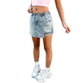 thumbnail image 1 of mihongmao Jeans Shorts for Girls Flowy Children Summer Girls' Jeans Short Pants Loose Pants Straight Leg Pants Wide Leg Pants Casual Outerwear Pants for Kids Blue 13 Years, 1 of 8