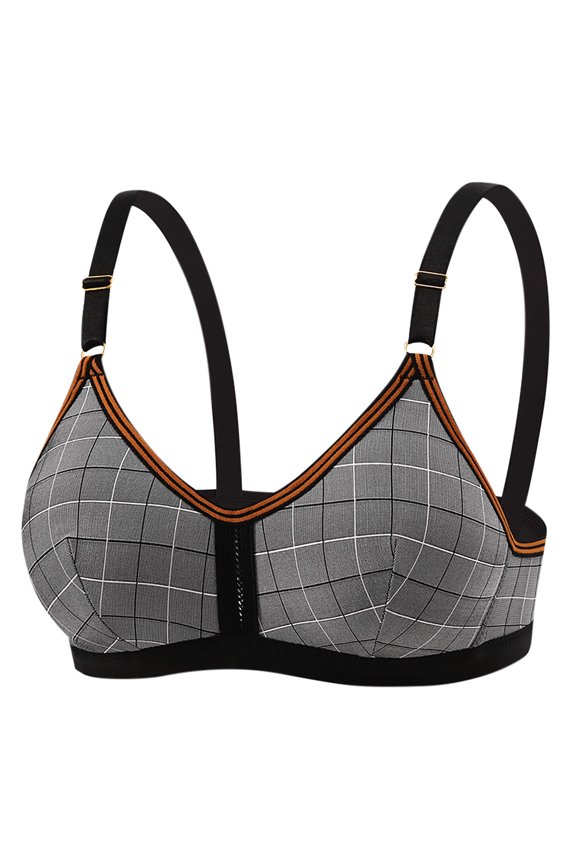 Nursing Bras Tank Top with Built In Bra Women's Development Period Gathering Breathable Underwear Sports Three Buckle Daily Bra Small Bra Black S