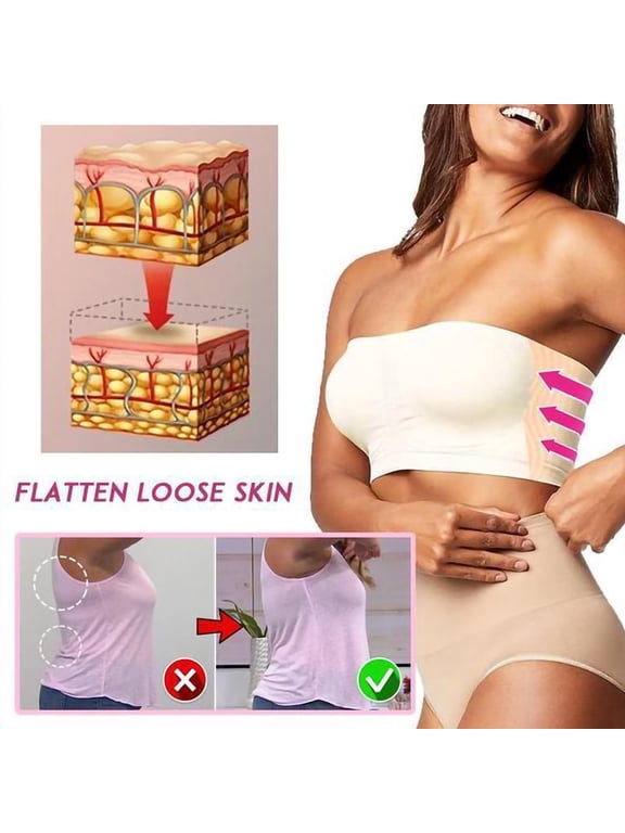 Nursing Bras for Breastfeeding Binder Bra One-Piece Bra Everyday Underwear Strapless Polishing Bra Bandeau Beige XL