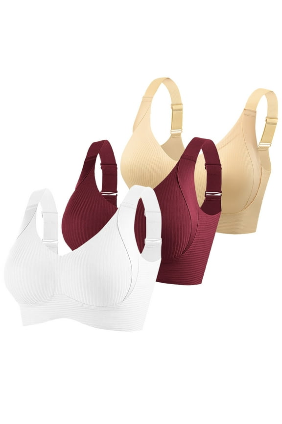 Nursing Bras for Breastfeeding Nursing Bras for Pumping Women Fashion Sports Bra Underwear Bra Everyday Underwear Beige 3X