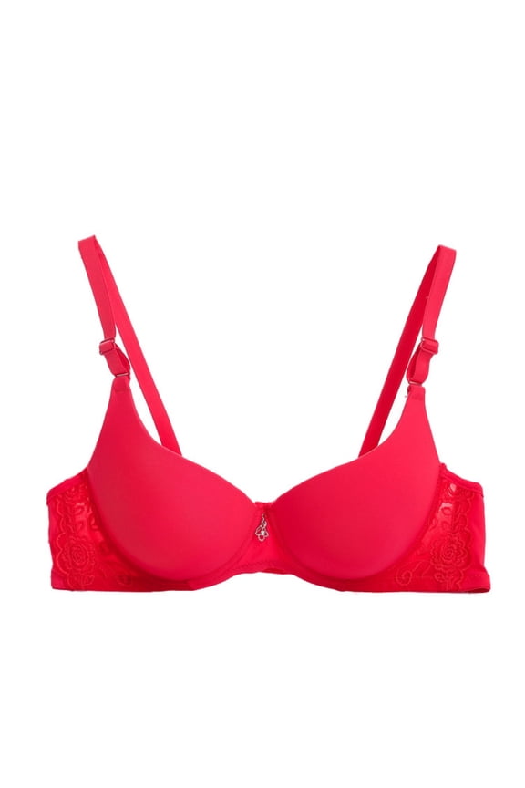 Pumping Bra Pumping Bras Women's Solid Color Seamless Sag-proof Bra Thin Underwear with Rims Daily Bra Red 34