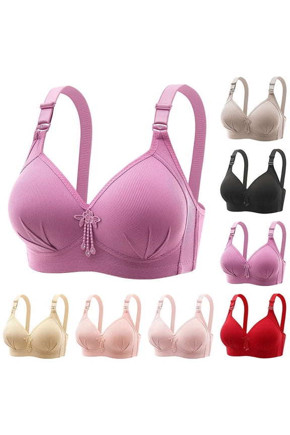 Push Up Bra Built In Bra Tank Tops Women's Plus-Size Thin Comfortable Breathable Bra Cover Red 3X