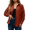 thumbnail image 1 of mihongmao Sales Today Clearance, Winter Jackets for Women Women Fashion Cardigan Blouse Corduroy Loose Jacket Jacket,Womens Tops Plus Size Red S, 1 of 6