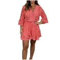 thumbnail image 1 of mihongmao Summer Going Out Outfits for Women Going Out Outfits Women's Lace Top and Shorts Fashion Casual Set Orange S, 1 of 6