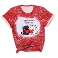 thumbnail image 1 of mihongmao Valentine Graphic T Shirts for Women Round Neck Print Casual Print Short Sleeved Short Sleeved Round Neck Top/shirt Red 2X, 1 of 6