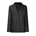 thumbnail image 1 of mihongmao Winter Coats for Women, New & trending Women's Casual Lightweight Blazer Open Front Lapel Long Sleeve Jacket Work Office Blazer for Daily/Work,2024 Clearance Black S, 1 of 1