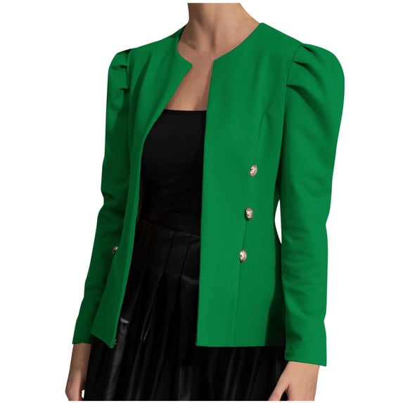 mihongmao Winter Coats for Women, Up to 65% off! Fashion Women's Color Long Sleeve Slim Tops Blouse Suit Outwear,Womens Tops Plus Size Green S