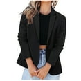 thumbnail image 1 of mihongmao Womens Tops Clearance, Winter Jackets for Women Women's Casual Blazer Jackets Suit Long Sleeve Open Front with Button Pockets for Business Office,2024 Clearance Black L, 1 of 6