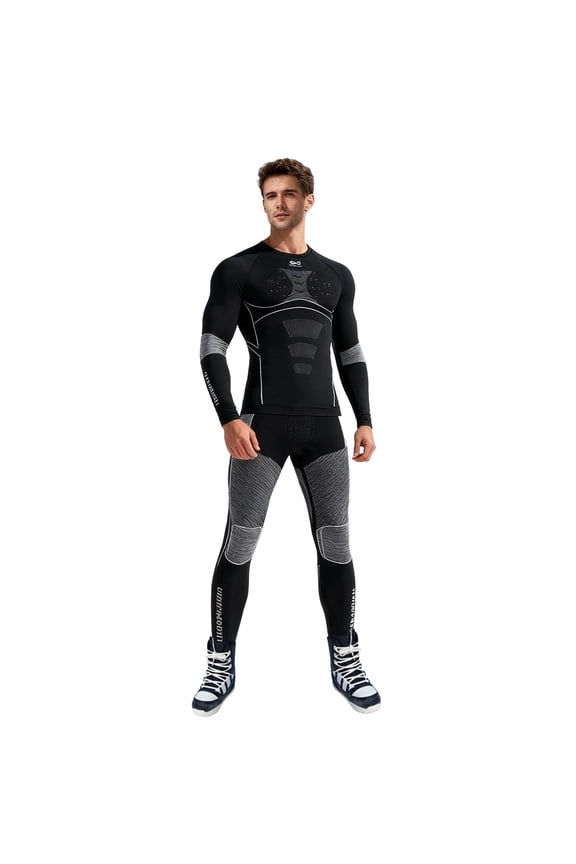 Y2k Outfits for Men Skiing QuickDrying Winter Outdoor Cycling Running Hiking Sports Functional Reduce Base Layer Thermal Underwear Set Gray M