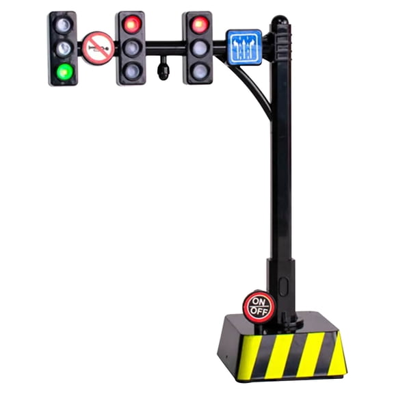 miiqii Realistic Traffic Light Toy Sound and Light Effects Educational Role Play Model, Traffic Light Toy for Kids for Sand Table Dollhouse Landscape Decoration