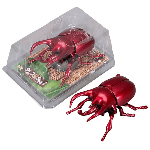 Lifelike Red Beetle Decorations Statues Sculpture, Animal Insect Ornament Miniature Figurines,Art Deco Wall Sculpture,Educational Christmas Gifts for Children