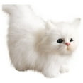 thumbnail image 1 of miiqiii Realistic Baby Calico Cat Figurine Stuffed Kitten | Lifelike, Fluffy, Plush Kitty, Home Office Car Decor, Collectible Gift, Photo Prop(White), 1 of 6