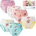 thumbnail image 1 of mijaja 6Pcs Girls' Pure Cotton Brief Underwear for Toddler 2-3 Years - Fairies,Rabbit,Love-heart, 1 of 15