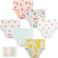 thumbnail image 1 of mijaja Toddler Little Girls' Super Cute Cartoons Flowers Kids 100% Cotton Briefs, 6 pack,#E for 5-6 Years, 1 of 10