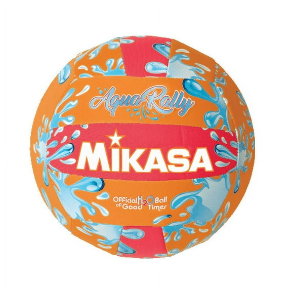 Mikasa Aqua Rally Recreational Water Volleyball, Orange/Red