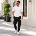 thumbnail image 1 of mikdeno Men's lightweight fleece Cargo Jogger Sweatpants, Sizes S-3XL, 1 of 8