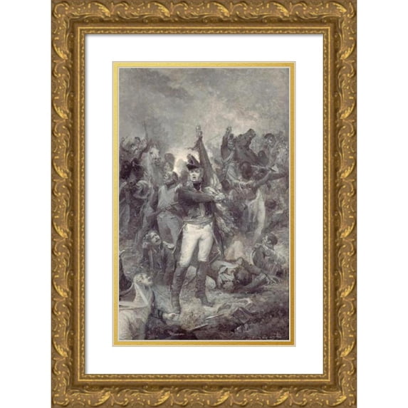Émile-Antoine Bayard 16x24 Gold Ornate Framed and Double Matted Museum Art Print Titled - Cambronne (1879-1882)