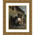 thumbnail image 1 of Émile Jacque 19x24 Gold Ornate Framed and Double Matted Museum Art Print Titled - Blacksmiths (After 1887), 1 of 4