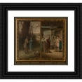 thumbnail image 1 of Émile Lévy 22x20 Black Ornate Framed Double Matted Museum Art Print Titled: The First Oaths, the Marriage Proposal (1880), 1 of 5