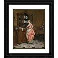 thumbnail image 1 of Émile-Pierre Metzmacher 15x18 Black Ornate Wood Framed Double Matted Museum Art Print Titled - The Aperitif (1881), 1 of 5