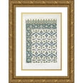 thumbnail image 1 of Émile Prisse d'Avennes 14x18 Gold Ornate Wood Frame and Double Matted Museum Art Print Titled - Arabesques; Double Game Enameled Earthenware (18th Century) (1877), 1 of 4