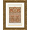 thumbnail image 1 of Émile Prisse d'Avennes 14x18 Gold Ornate Wood Frame and Double Matted Museum Art Print Titled - Arabesques; Mosque of El-Bordeyny; Arabesques of Small Ceilings (1877), 1 of 4