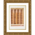 thumbnail image 1 of Émile Prisse d'Avennes 14x18 Gold Ornate Wood Frame and Double Matted Museum Art Print Titled - Mosque of El-Bordeyny; Details of the Grand Ceiling (1877), 1 of 4
