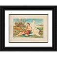 thumbnail image 1 of Émile Prisse d'Avennes 18x14 Black Ornate Wood Framed Double Matted Museum Art Print Titled - Arabesques; Twin Pages of a Moorish Qoran (18th Century); 9 (1877), 1 of 5