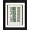 thumbnail image 1 of Émile Prisse d'Avennes 18x24 Black Ornate Framed Double Matted Museum Art Print Titled: Arabesques; Mural Earthenware; Bordeures (16th Century) (1877), 1 of 5
